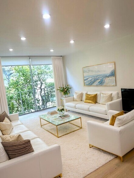 virtually staged living room - 11645 Montana Ave