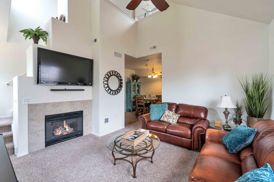 Living Room with fire place - 16372 E Fremont Ave