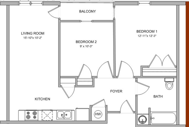 2BR/1BA - Regency Manor II