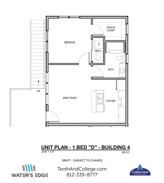 Floorplan - Waters Edge Apartments Bloomington