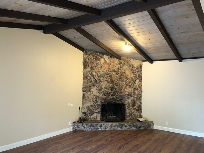 Rock fireplace - 627 Timberpine Ave