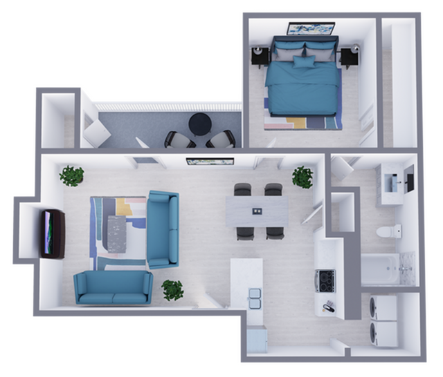 A3 - 1 Bed 1 Bath - Rise at Highland Meadows