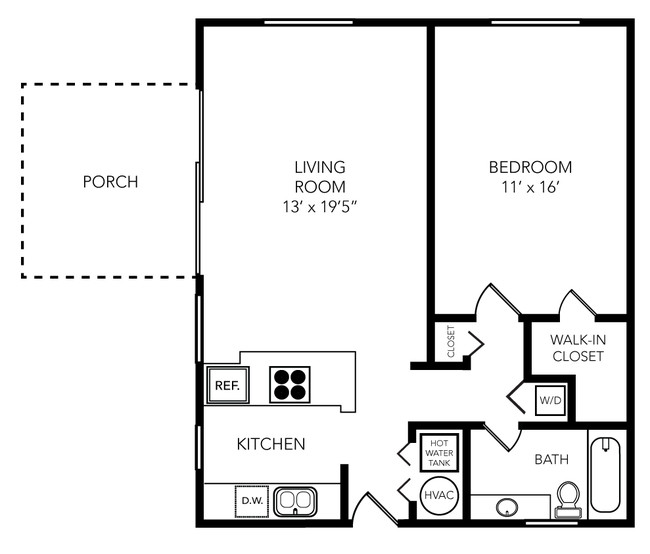 Floorplan - El Mar Apartments