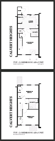 2BR/2BA - Calvert Heights Townhouse Apartments