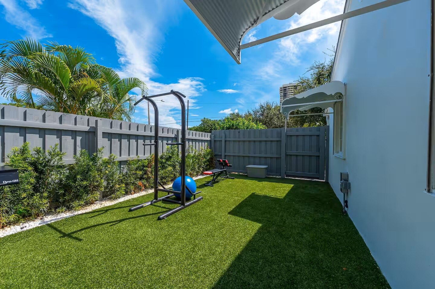 Workout area and weights - 5515 Spruce Ave