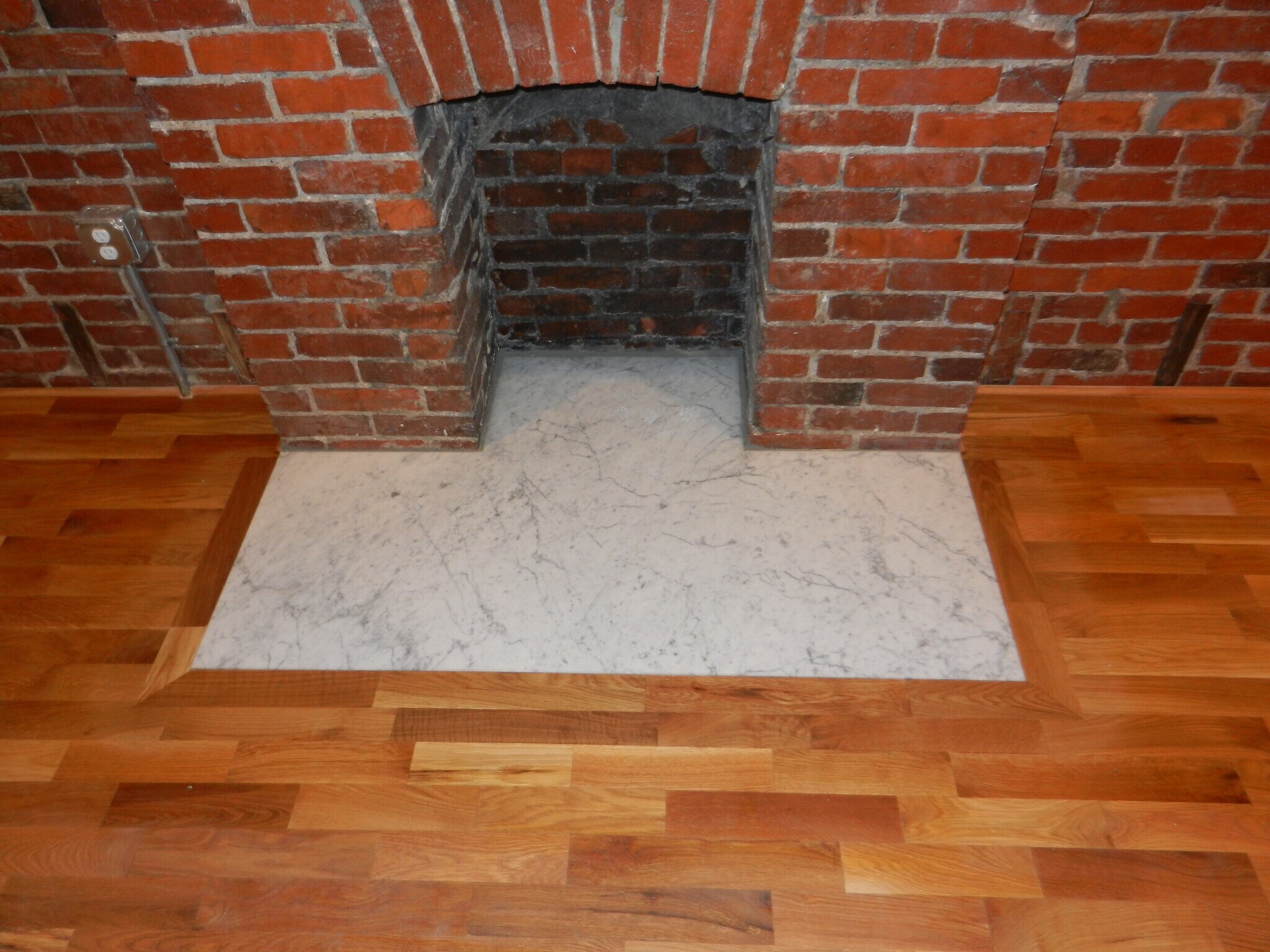 decorative fireplace with marble - 657 Evergreen Rd