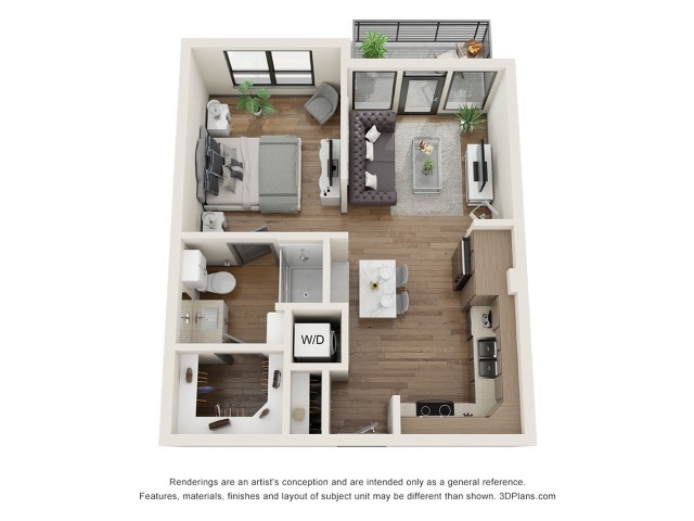 Marina A4.1 Floor Plan - The Vic at Interpose