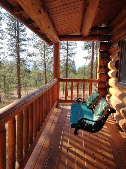 Porch Swing with beautiful forest view - 2115 Ridge Ranch Rd