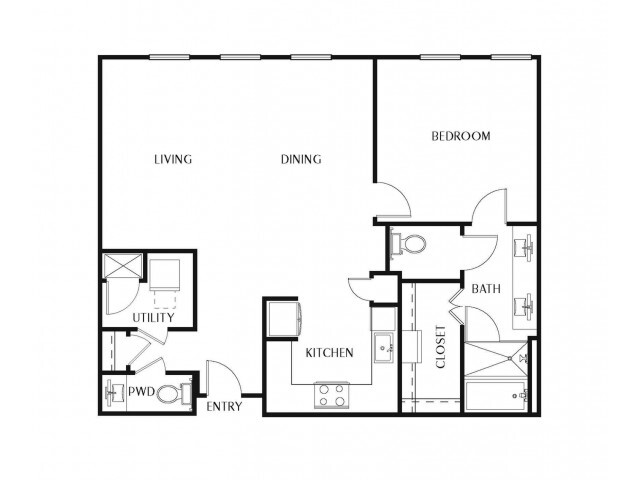 Spacious one bedroom, one and a half bathroom apartment in Plano, TX with spacious living and dining room area - Instrata