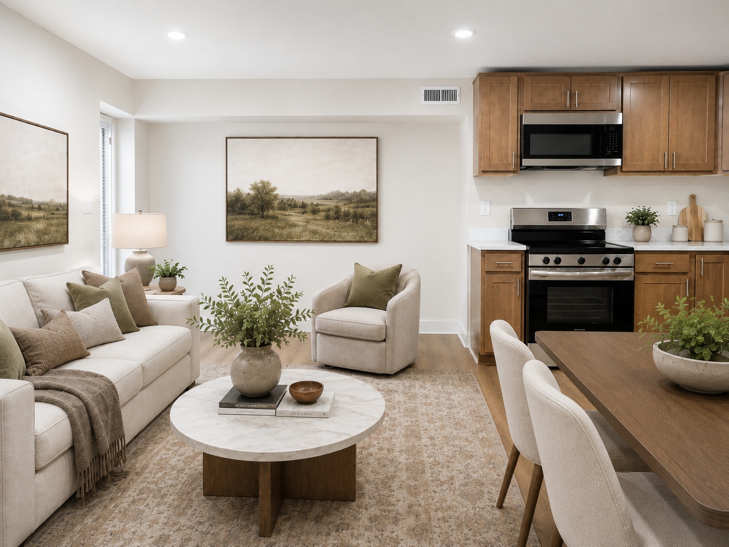 AI Staged Living Space - 923 N Calvert St