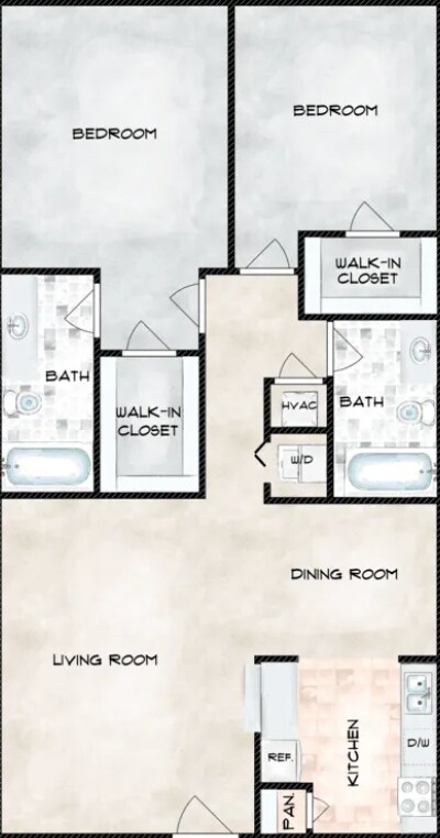 Floorplan - Colonial Woods Apts