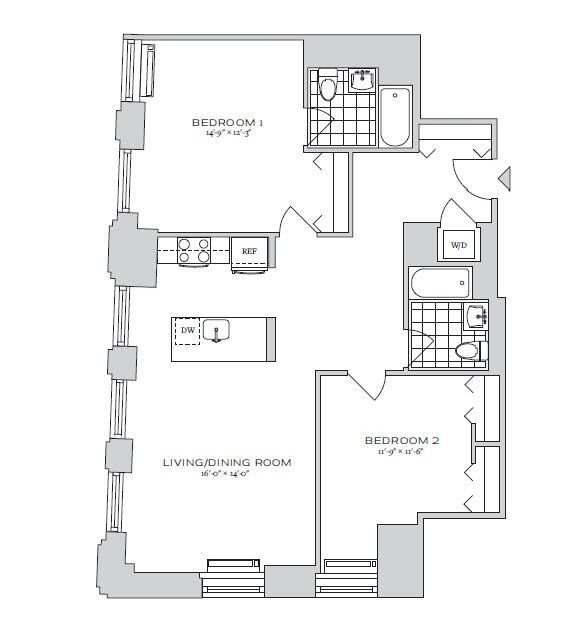 Floorplan - 70 Pine Apartments