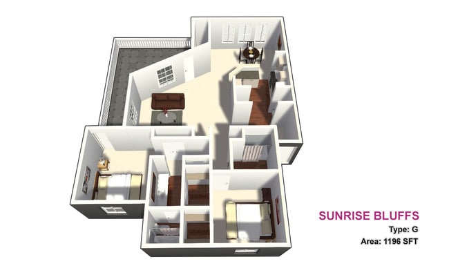 Two Bed / Two Bath - Sunrise Bluffs