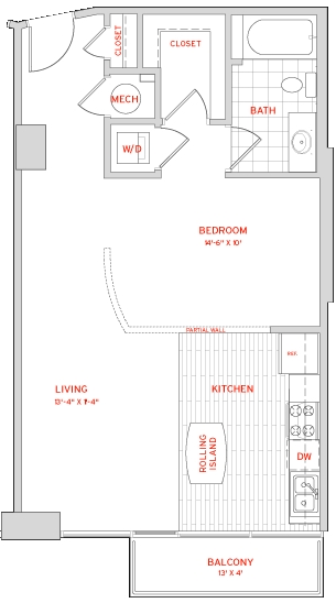 1BR/1BA - Solaire at the Plaza