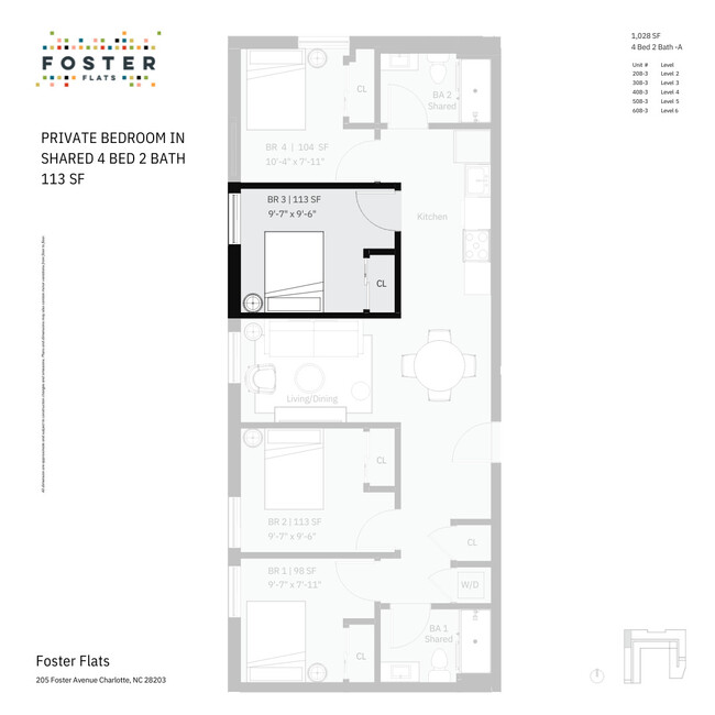 Floorplan - Foster Flats