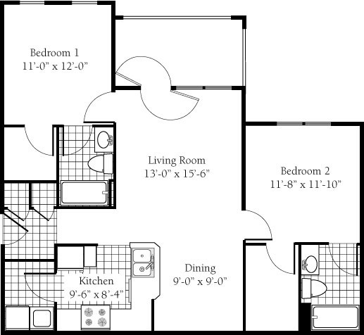 2 Bedroom - Campus Edge