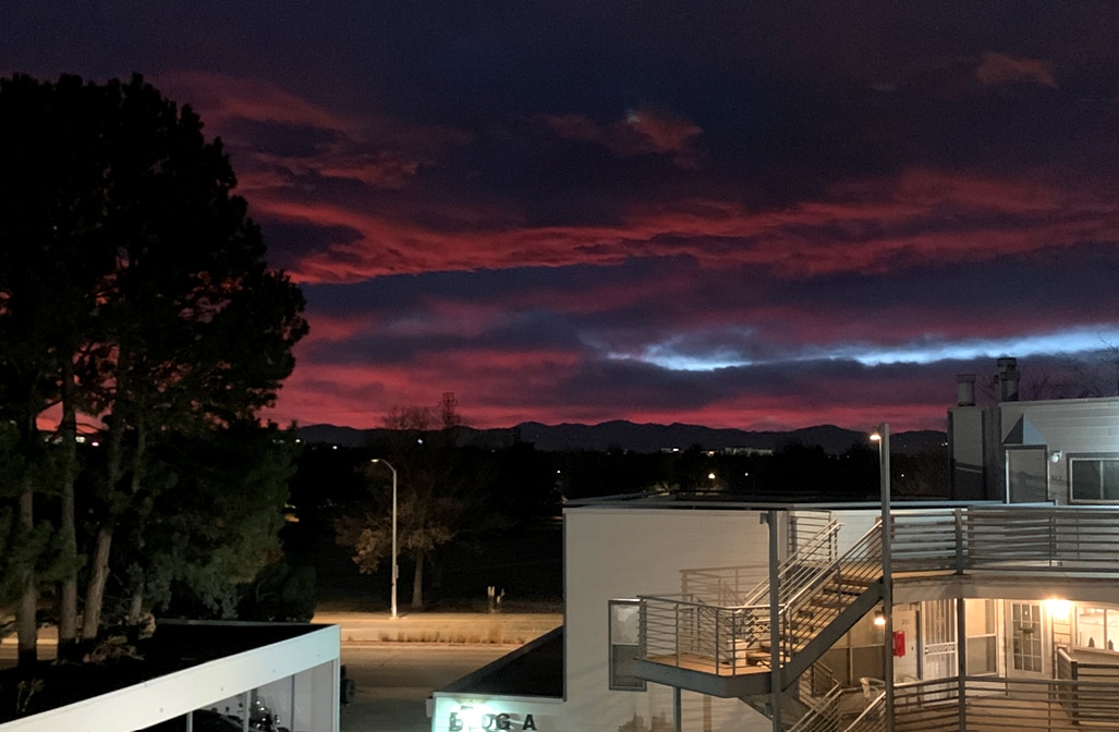 Sunset Outside Front Door - 1226 S Monaco Pky