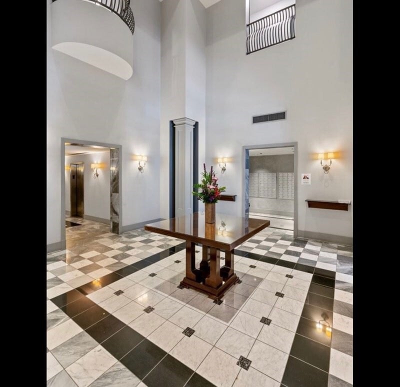 Entryway and mailroom - 70 W Huron St