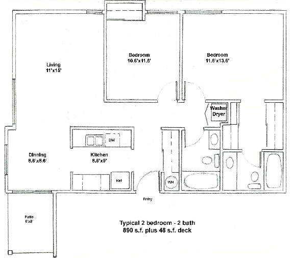 2BR/2BA - Burien Manor Apartments