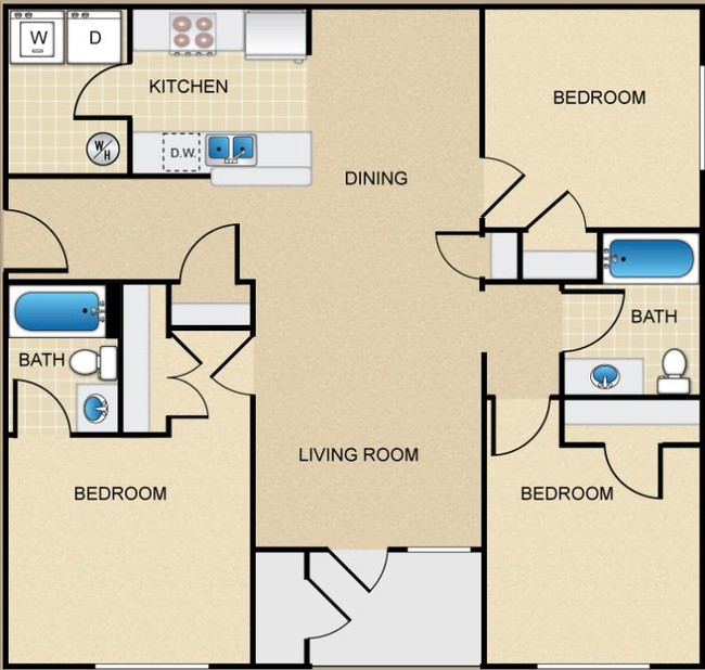 Floorplan - Woodcrest Apartments