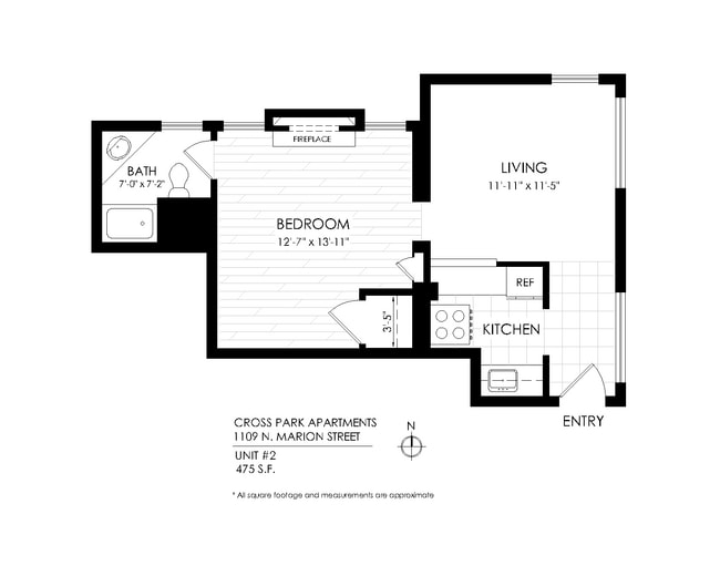 Floorplan - Cross Park Apartments