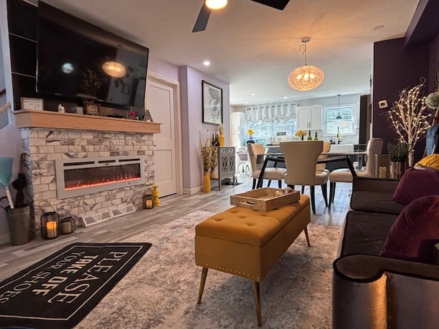 Relax in front of the fireplace while watching your favorite show or movie - 15 Brandywine Dr