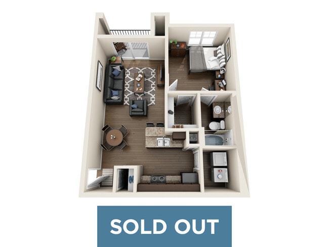 1 Bedroom 1 Bathroom - A1 - The Hudson