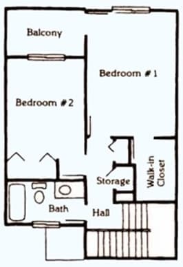 2BR/1.5BA Second floor - Briarwick Apartments