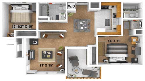 Floorplan - Ashford Heights Apartments