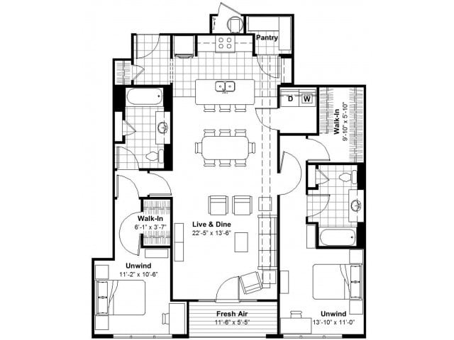 2 BR - Lofts at Union Hill