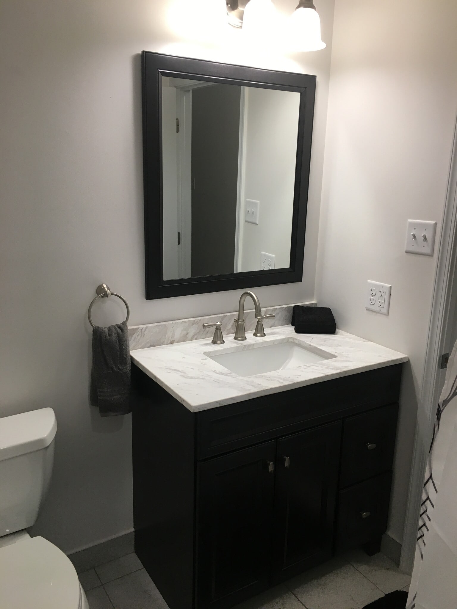 Main bath, custom tile shower - 2239 Milford Square Pike