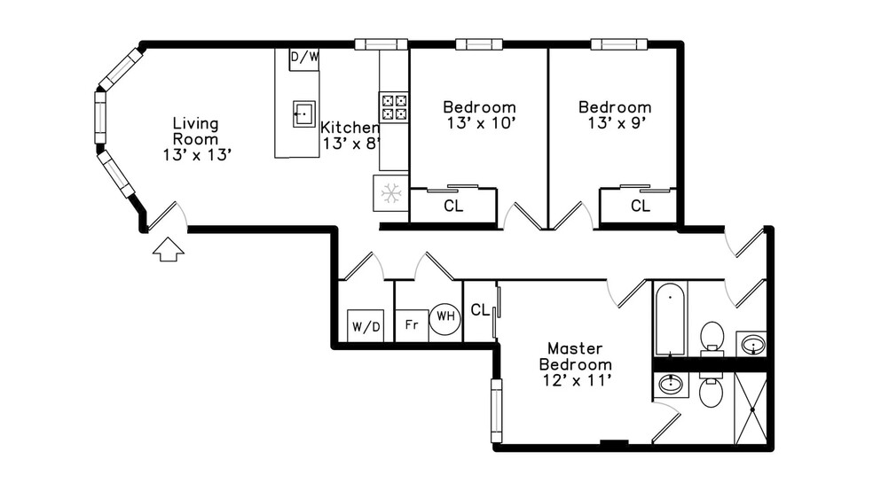 Floor Plan - 161 W Schiller St