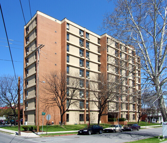 View from the southwest - Queen City Tower