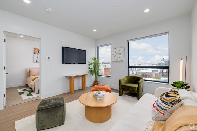 1BR, 1BA - 649SF - Living Room - Glassworks Apartments