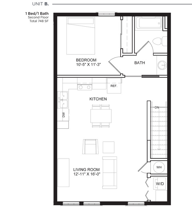 1/1, Second Floor - Royal Oak Apartments