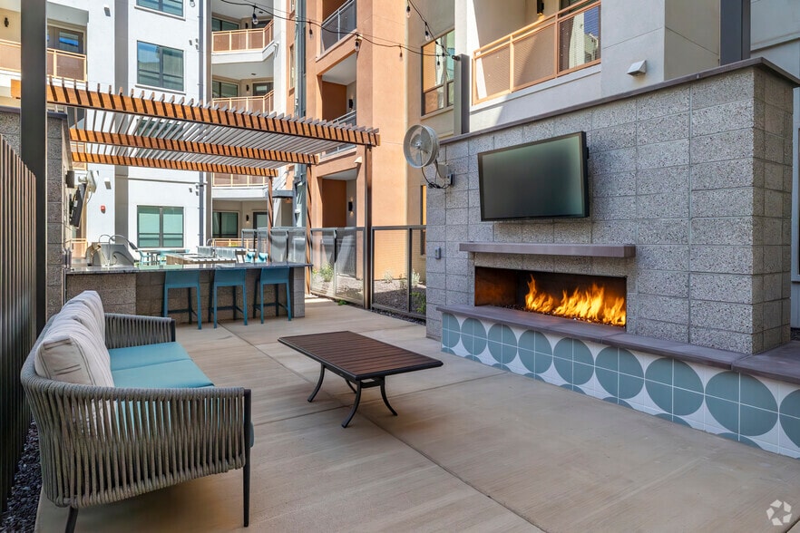 Fireside Seating Area - Seven Oaks