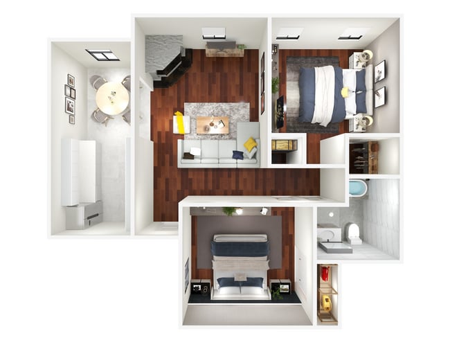 Preston Road 889 sqft 2B2B -View1.jpg - Prestonwood Hillcrest Apartments