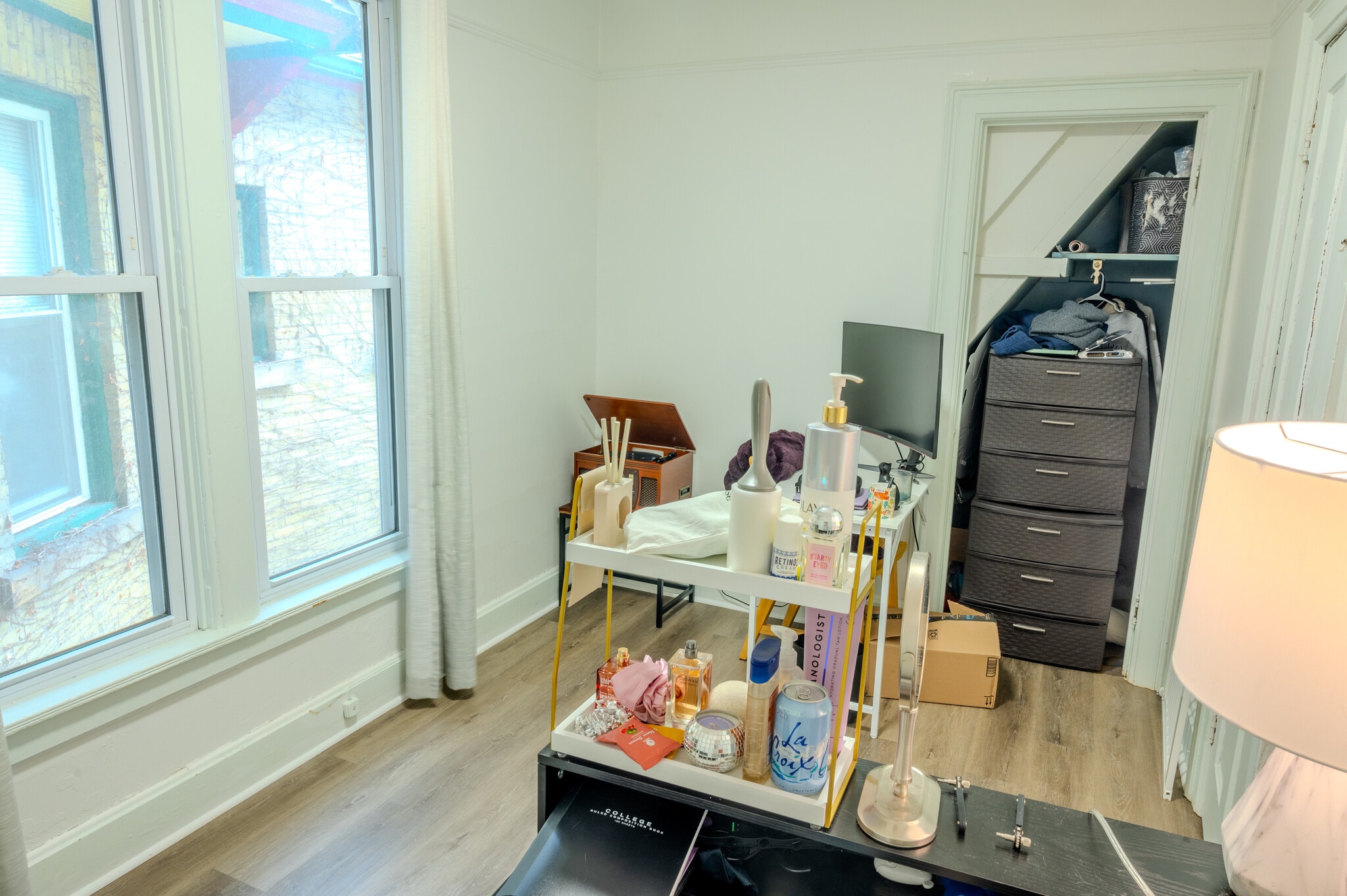 Bedroom #2 has ample storage in the closet. - 1534 N Marshall St
