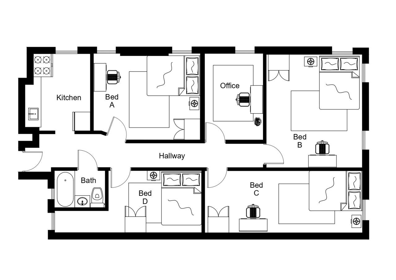 Building Photo - Private bedroom in 4 bed/1 bath Home