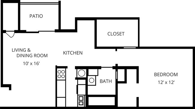 1BR/1BA - Rock Creek Apartments