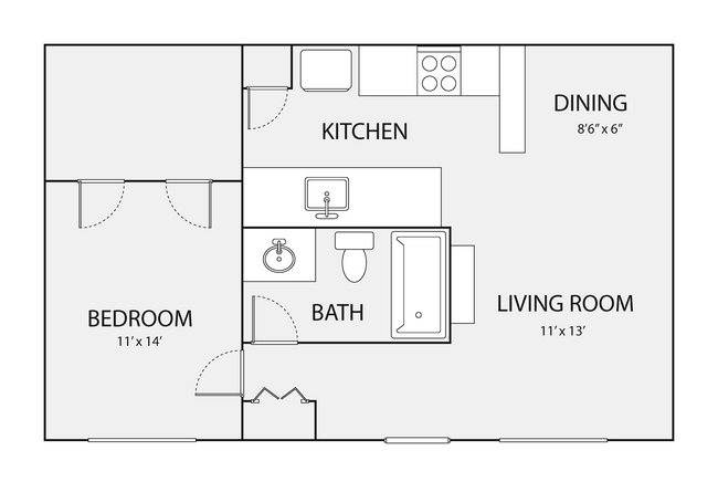 Floorplan - Oak Park Apartments