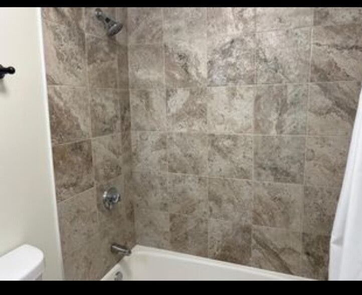 Newly tiled bathroom tub/ shower - 16 Tiffany Rd