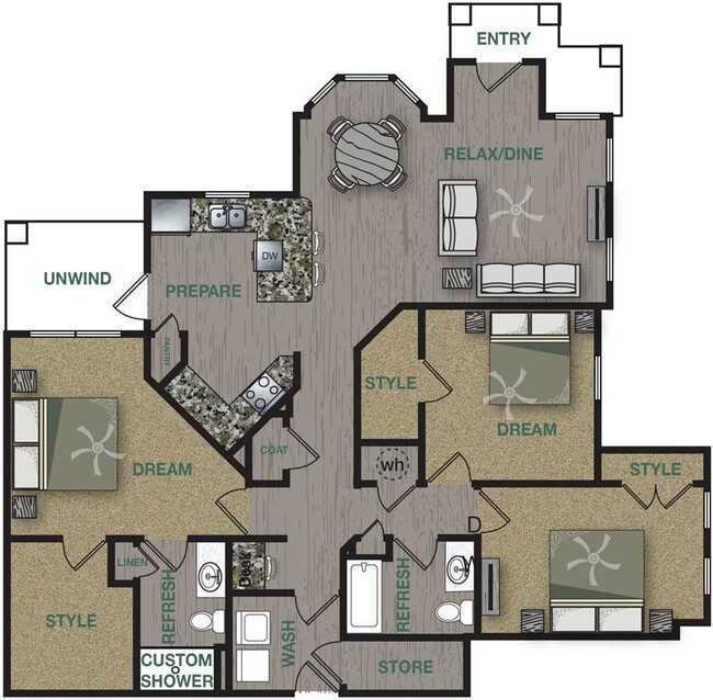 Floorplan - Stonepost Crossing Apartments