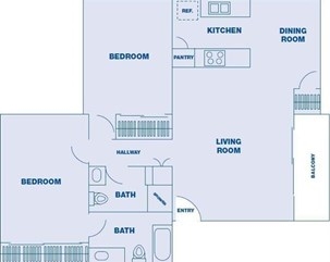 2BR/2BA - Kester Apartments