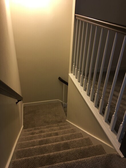 Alternate view of stairs leading down - 228 Madrone St