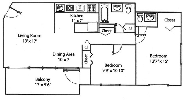 Floorplan - Ashton Square Apartments