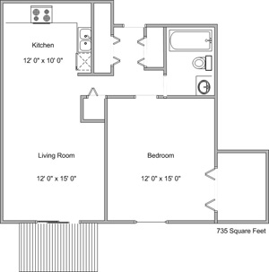 1BR/1BA - Ridgemont