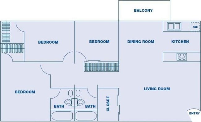 Floorplan - Kester Apartments