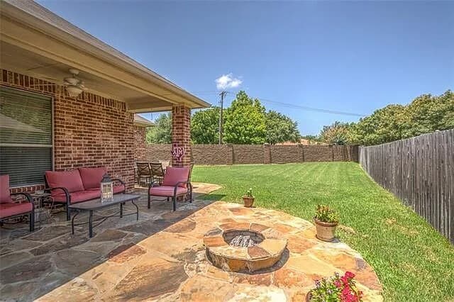 Covered patio & fireplace - 2684 Britany Cir