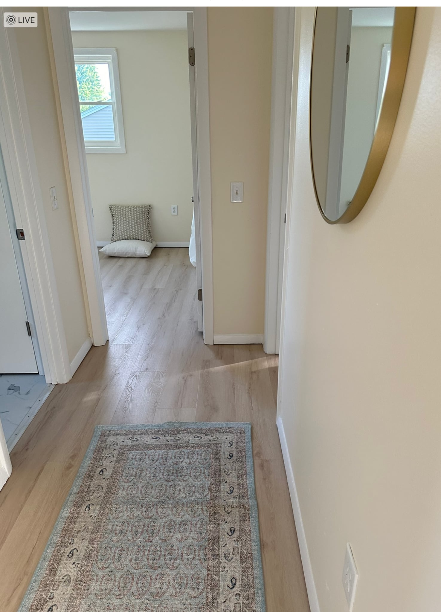Hallway to bathroom (on left) and three bedrooms - 91 Faith St